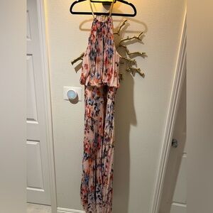 MSK Great Used Condition Floral Halter Dress/Gown - Size 10